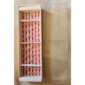 Pottery Barn Red Swirl Stirrers Set Of 6 In Box